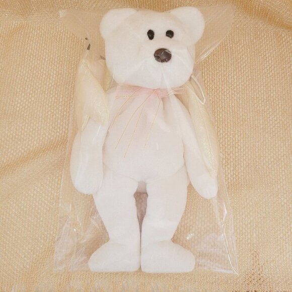 Ty Beanie Baby HALO Bear Brown Nose 5th Gen 1998 PE Pellets TRUSTED SELLER NWT - Picture 15 of 15